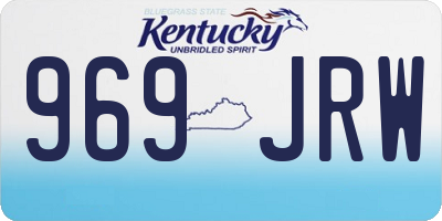 KY license plate 969JRW