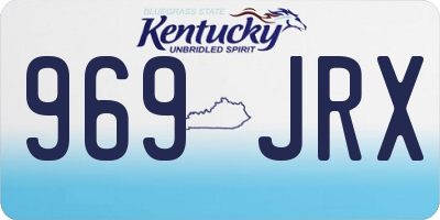 KY license plate 969JRX