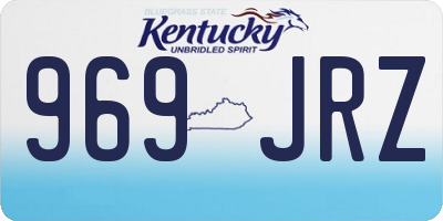 KY license plate 969JRZ