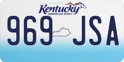 KY license plate 969JSA