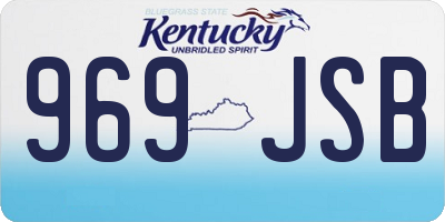KY license plate 969JSB
