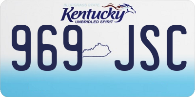 KY license plate 969JSC