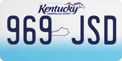 KY license plate 969JSD