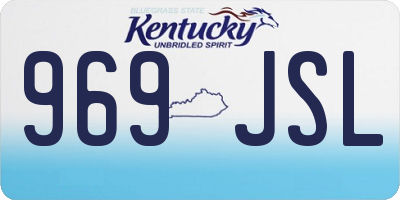 KY license plate 969JSL