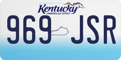 KY license plate 969JSR