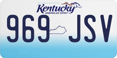KY license plate 969JSV