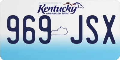 KY license plate 969JSX