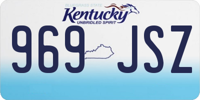 KY license plate 969JSZ