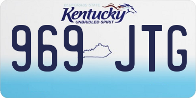 KY license plate 969JTG