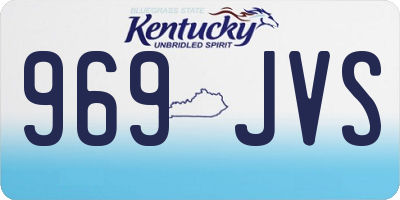 KY license plate 969JVS