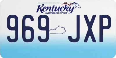 KY license plate 969JXP
