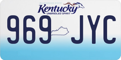 KY license plate 969JYC