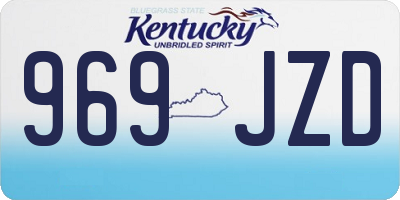 KY license plate 969JZD