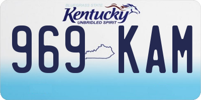 KY license plate 969KAM