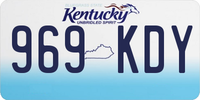 KY license plate 969KDY