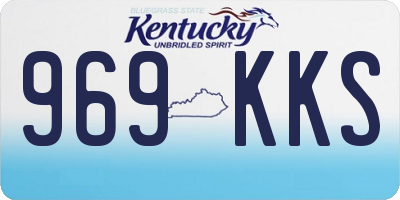 KY license plate 969KKS