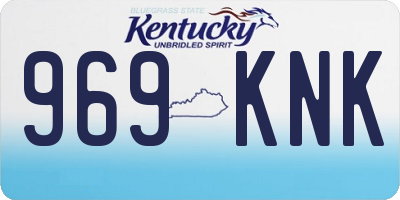 KY license plate 969KNK