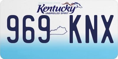 KY license plate 969KNX