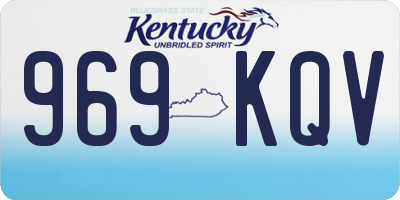 KY license plate 969KQV