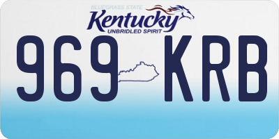 KY license plate 969KRB