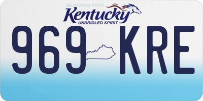 KY license plate 969KRE