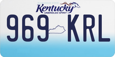 KY license plate 969KRL