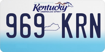 KY license plate 969KRN