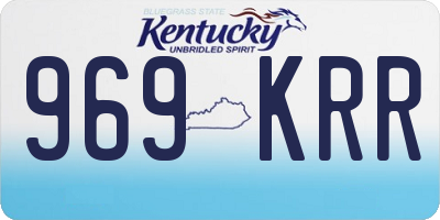 KY license plate 969KRR