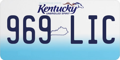 KY license plate 969LIC