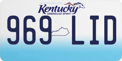 KY license plate 969LID