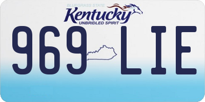 KY license plate 969LIE