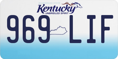KY license plate 969LIF