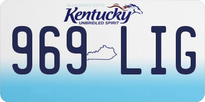 KY license plate 969LIG