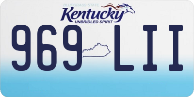KY license plate 969LII