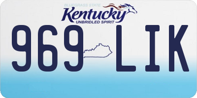 KY license plate 969LIK