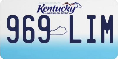 KY license plate 969LIM