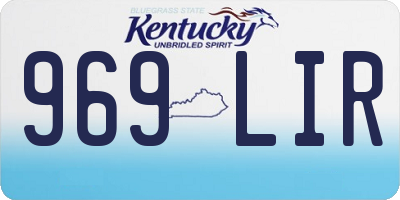 KY license plate 969LIR