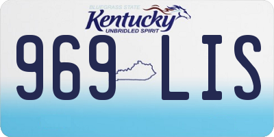 KY license plate 969LIS