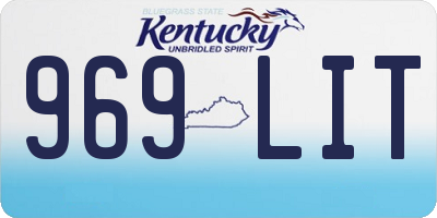KY license plate 969LIT
