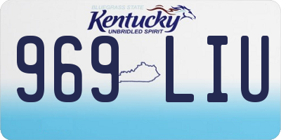 KY license plate 969LIU