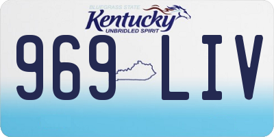 KY license plate 969LIV