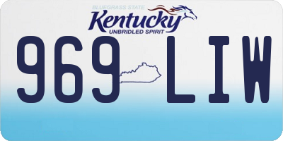 KY license plate 969LIW