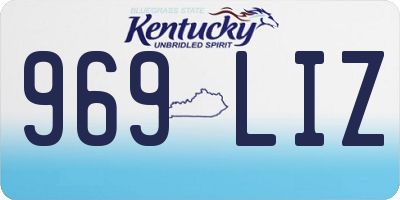 KY license plate 969LIZ