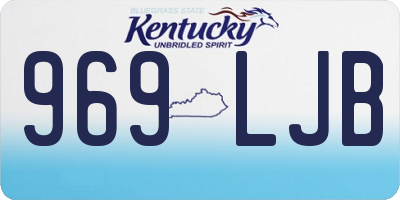 KY license plate 969LJB