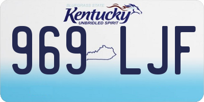 KY license plate 969LJF