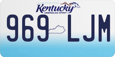 KY license plate 969LJM