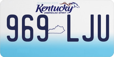 KY license plate 969LJU