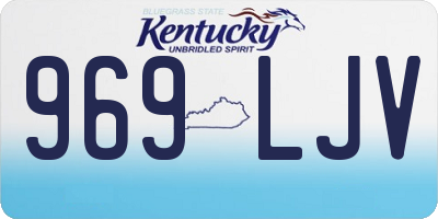 KY license plate 969LJV