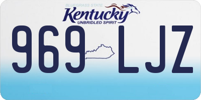 KY license plate 969LJZ