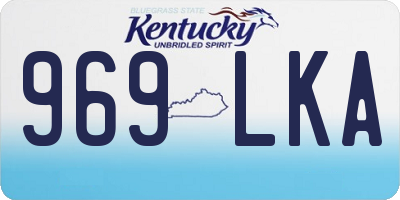 KY license plate 969LKA